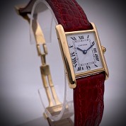 cartier vintage tank 18ct gold mechanical 7600 1 with gold gasp n y 3