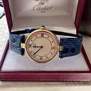 cartier vintage vendome must lady 30mm quartz vermeil 5