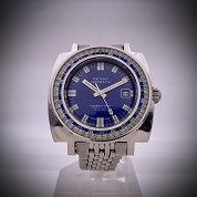 jenny vintage 1968 diver automatic 1000 meter 3300 feets caribbean 706 auto rare blue dial 4