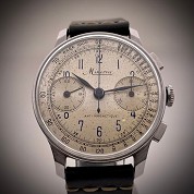 minerva vintage 1939 1942 chronograph caliber angelus 215 4