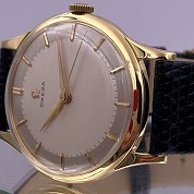 omega vintage 1960 jumbo cream dial gold 18vt meca ref 14708 3 cal 285 2