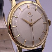 omega vintage 1960 jumbo cream dial gold 18vt meca ref 14708 3 cal 285 5
