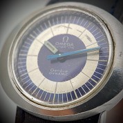 omega vintage 1970 dynamic lady blue and silver dial 5