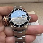 rolex 2005 vintage submariner date 16610 steel serial d with orig paper 4