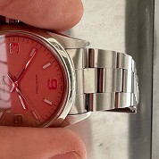 rolex modern 1996 airking 34mm salmon pink dial ref 14000 serial t nude 3