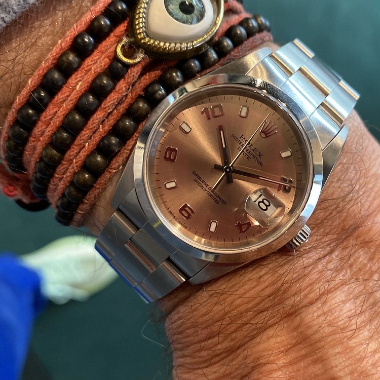 rolex day date salmon dial