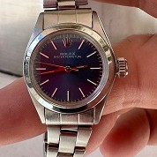 rolex vintage 1972 oyster perpetual o p blue dial ref 6718 lady 28mm 1