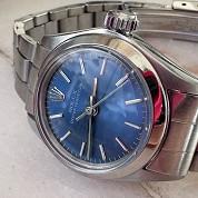 rolex vintage 1972 oyster perpetual o p blue dial ref 6718 lady 28mm 5