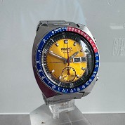 seiko vintage 04 1977 auto chronographe pepsi pogue 39mm yellow dials ref 6139 6005 2